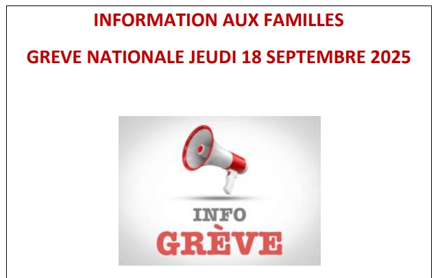 Grève nationale – Jeudi 18 septembre 2025