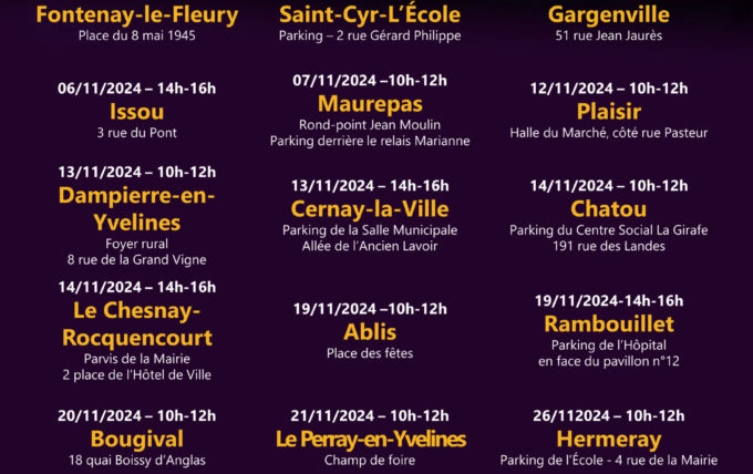 Permanence du mois de Novembre du bureau mobile de l’étincelle