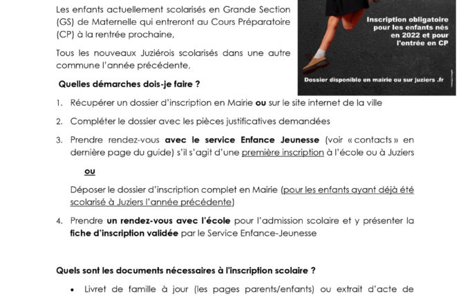 Inscription scolaire 2025-2026