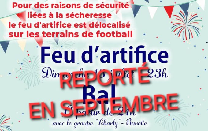Feu d’artifice reporté en septembre