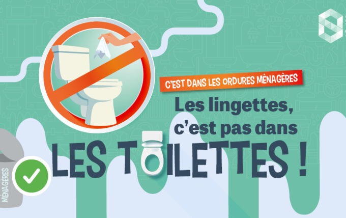 Stop aux lingettes dans les toilettes !
